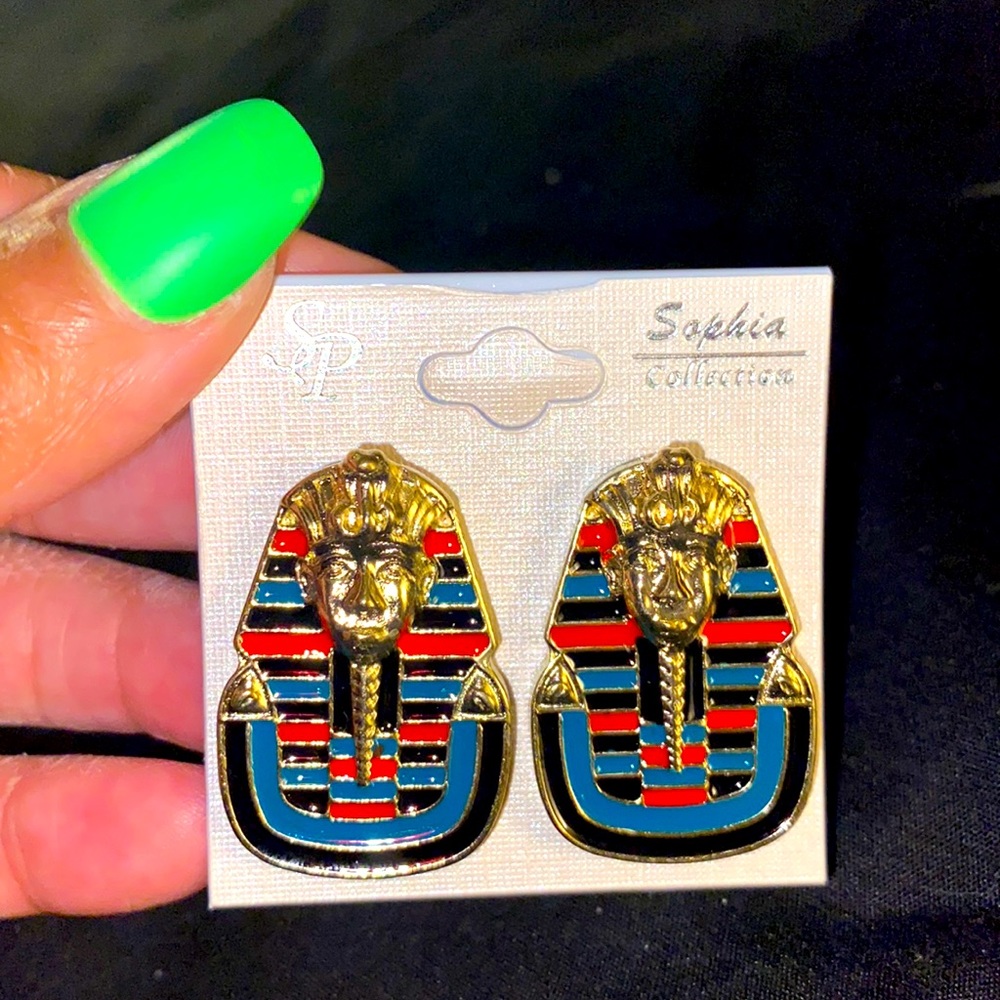 Gold Egyptian Earrings